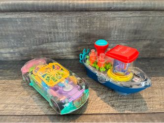 Sensory singing moving and light up car and boat