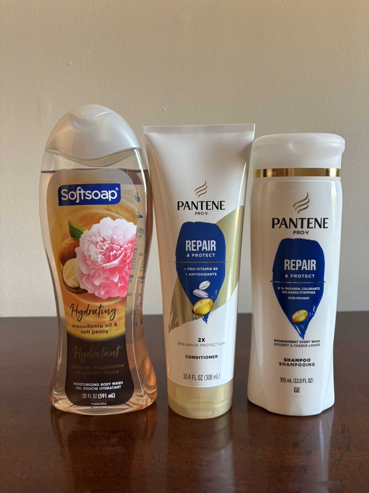 Pantene Shampoo & Conditioner, And Softsoap Body Wash