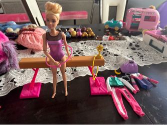 Barbie and gymnastics set