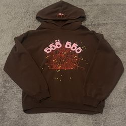 Sp5der Hoodie Web Brown