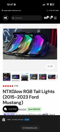 BRAND NEW - NTXGlow RGB Tail Lights (2015-2023 Mustang)
