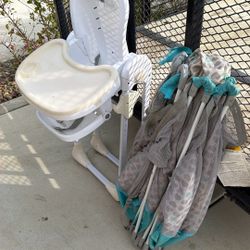 High Chair and Play Pen -free