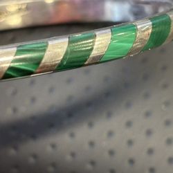 Vintage TM-153 Silver 925 Turquoise Bangle Bracelet