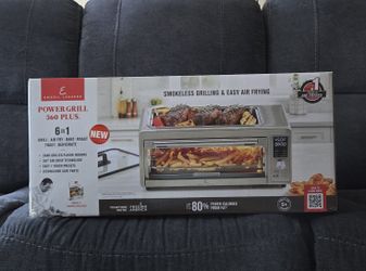 Emeril Power Grill 360 Plus, 6 n 1 Smokeless Grill and Air Fry Toaster Oven XL