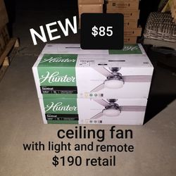 new 52" led ceiling fan with remote $190+tax retail 