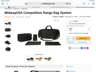 MidwayUSA AR-15 Tactical Range Bag