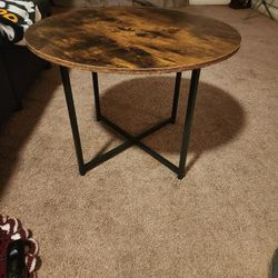 Round Coffee Table, 23.6" Small Coffee Tables for Living Room, Circle Coffee Table with Metal Frame, Floor Table Desk for Sitting on The Floor, Home, 