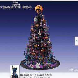Disney The Nightmare Before Christmas Tabletop Tree Collection Pumpkin Ornaments Jack Skellington Tree Topper Collectible