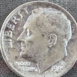 10 cents With Error 1985.D