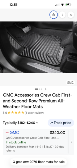Brand new GMC floor mats