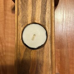 Candle Holder Handmade Wooden Tea Light Candle Holder 5 5/8” wide x 3 1/4” deep x  2 1/4”tall