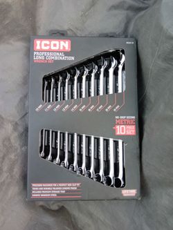 Icon professional long combination 10pc wrench set