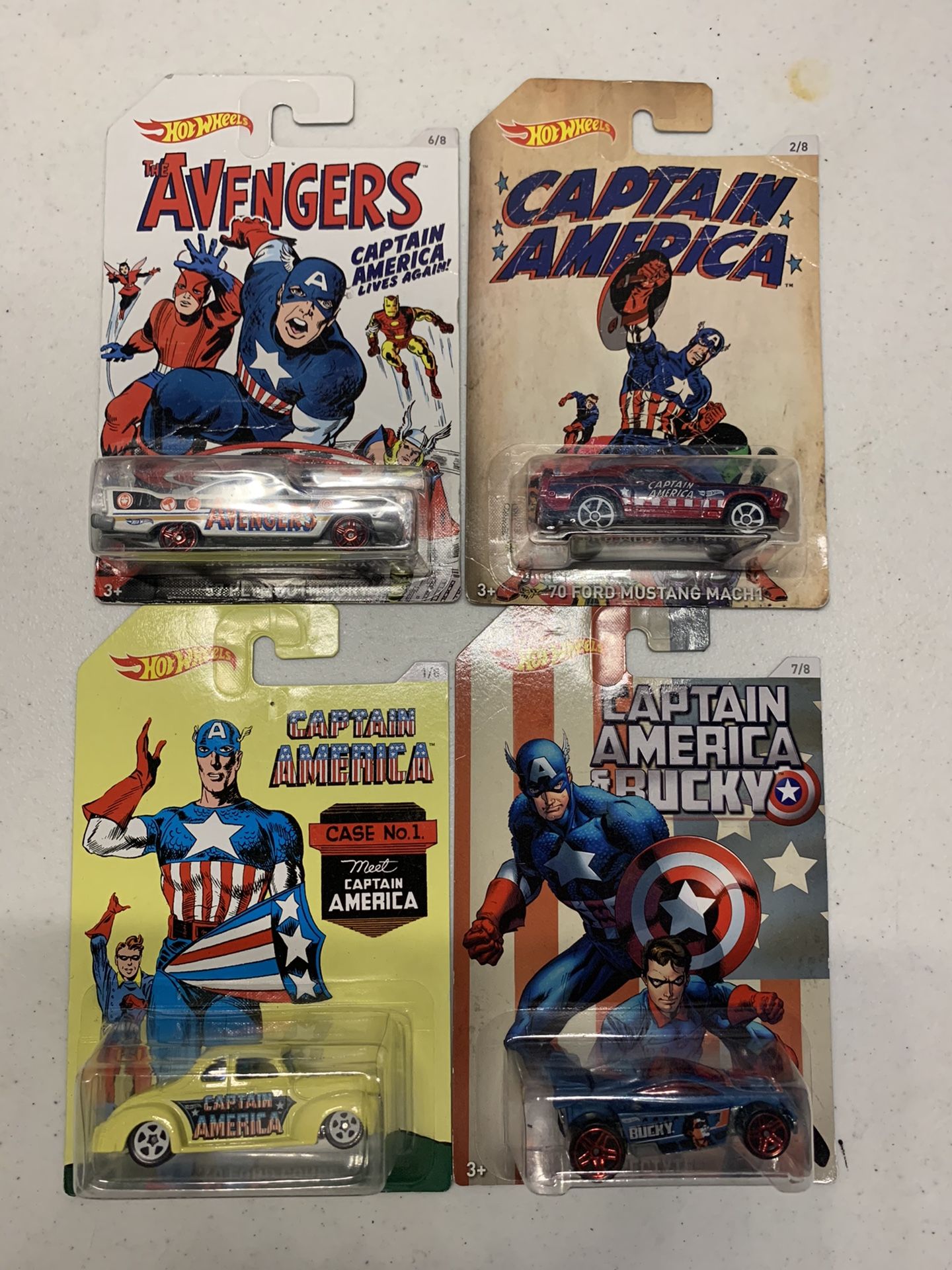 4 Hot Wheels Captain America 
