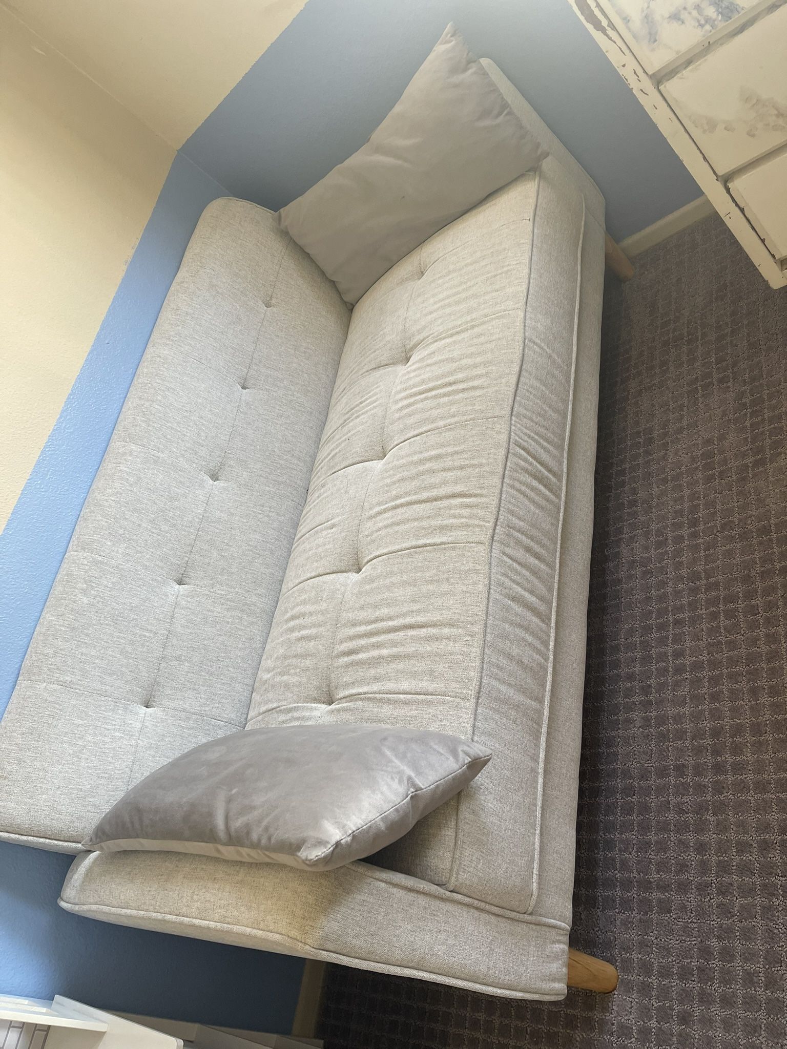 Small Grey Couch With USB