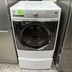 KENMORE FRONT LOAD WASHER W PEDESTAL 