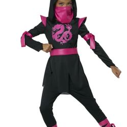 New Dragon Ninja, Pink, Halloween Costume for Children, Girls' Size L (10-12) / $ 10