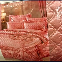 New King Size Bedding Set Pink