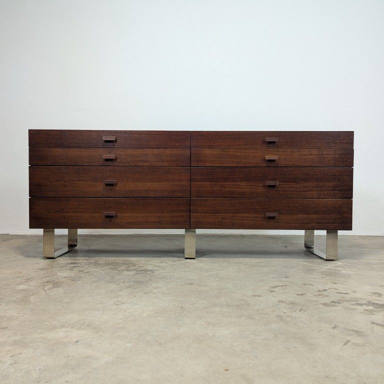 Vintage Mid Century Style Dresser with Chrome Legs