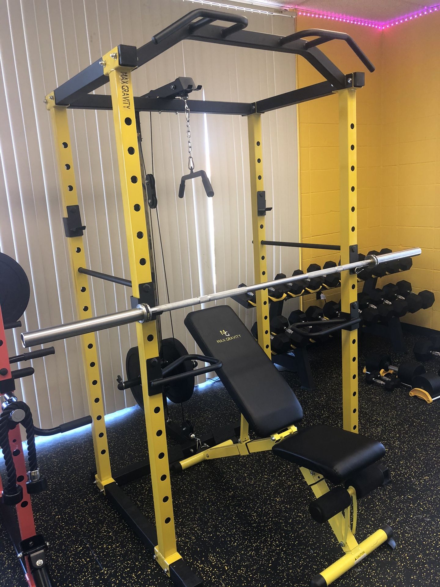 Power Squat Rack 2 Pulley System With Attachments Brand New