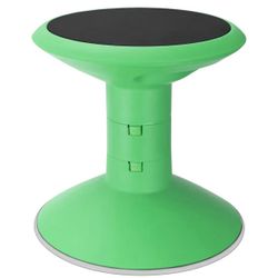 Storex Wiggle Stool, Adjustable 12-18 Inch Height, Green Active Flexible Seating, for Classroom and Home Study, Green