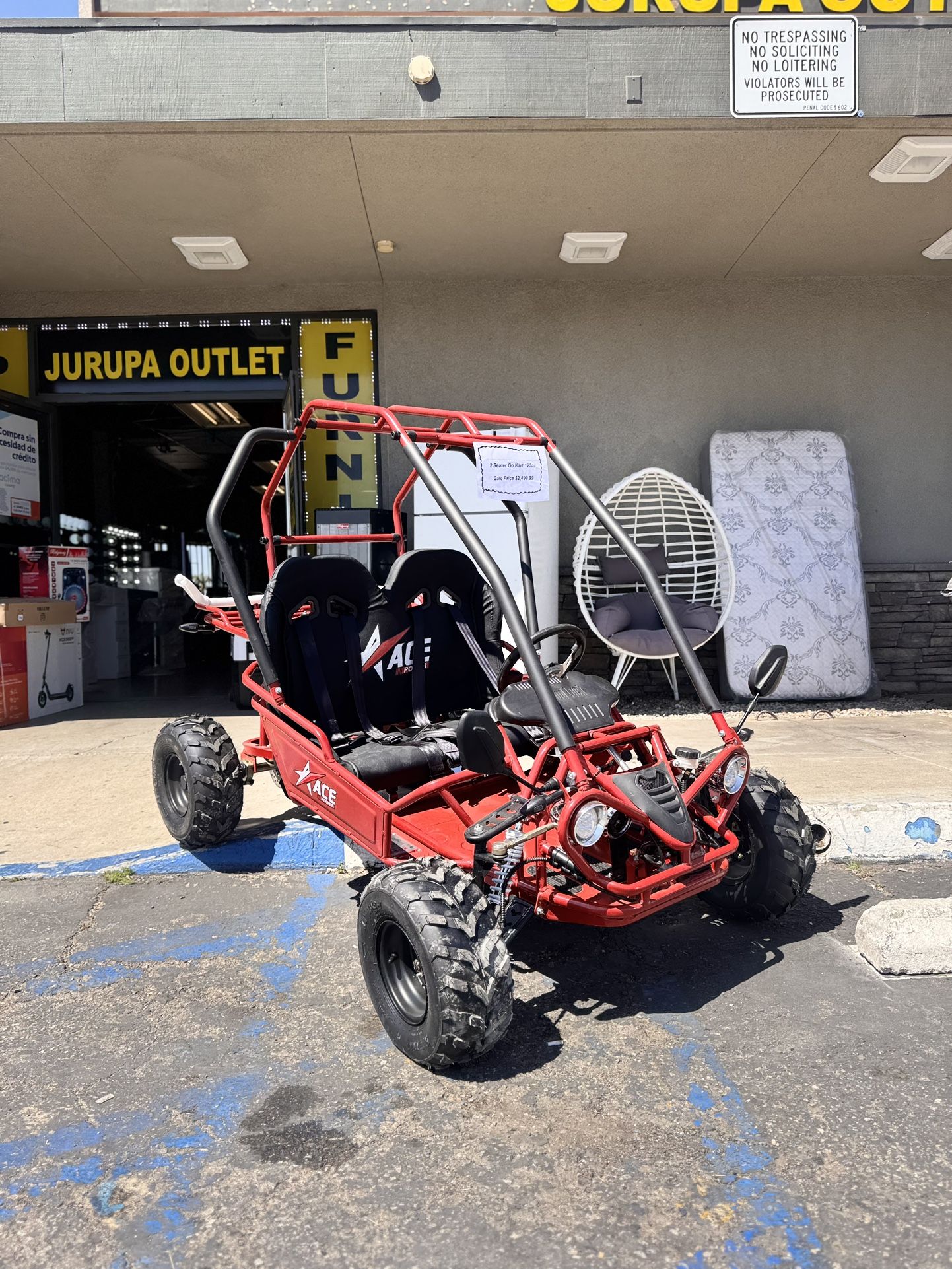 2 Seater Go kart 125cc (Take It Home In Payments/ llévatelo a casa en pagos) 