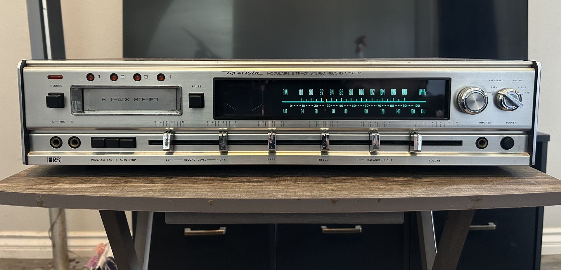 REALISTIC RECEIVER/8-TRACK 14-921
