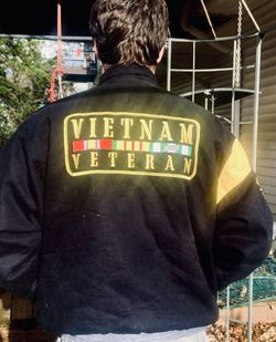 US Honor Endeavor Wool Embroidered Black Thick Coat