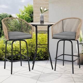 Swivel Bar Stools With Table/ Tabueretes Giratorios Con Mesa