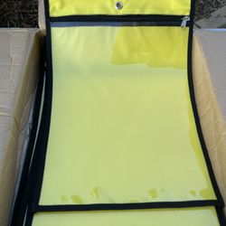 Set Of 50 Yellow Nylon Hanging Zippered Pouches