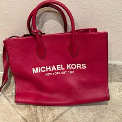 Brand New Never Used  Hot Pink Leather Bag