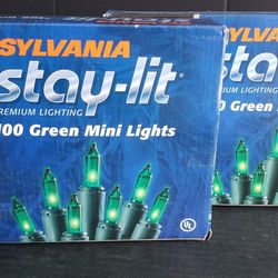 Sylvania Stay-Lit Premium Lighting Green Mini Lights 100