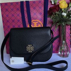  Tory Burch Britten Saddle Bag  Nueva Original 