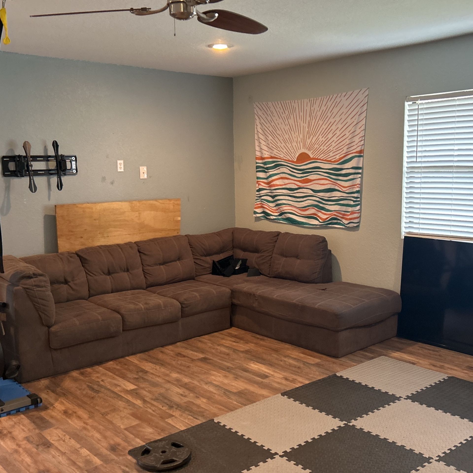 Grey Gentle Used Sectional