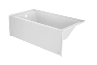 Signature 60” x 30” Soaker Alcove Bathtub with Left Hand Drain in White