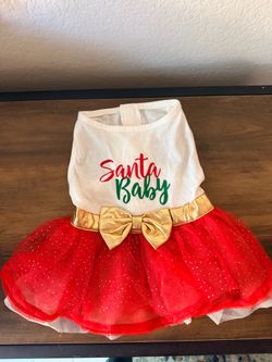 SMALL: Petco Merry Makings "Santa Baby" Dog Dress