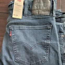 Men's Levi's 514 Straight Stretch 38x30 Pants 