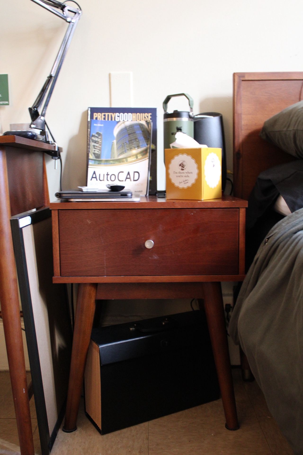 Mid Century Modern Nightstand Set 2