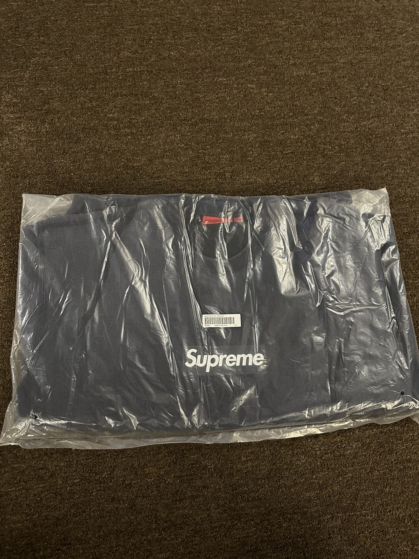 Supreme Box Logo Washed Crewneck BOGO sweatshirt Navy XXL