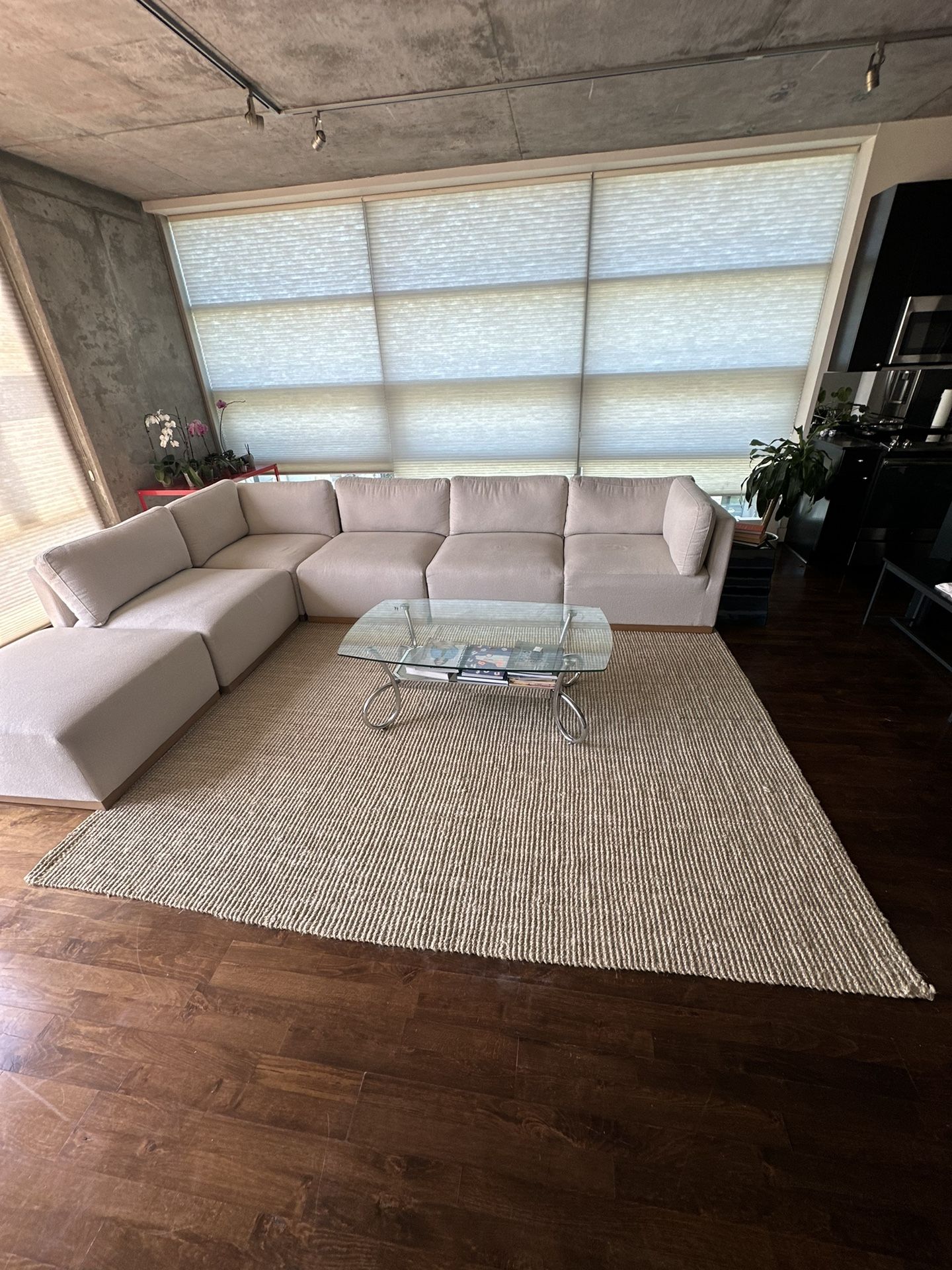 jute boucle ivory cream rug