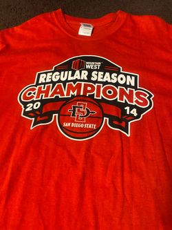 San Diego State 2014 Mountain West Champions size medium adult T-Shirt
