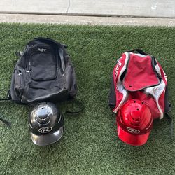 Baseball Bags And Helmets