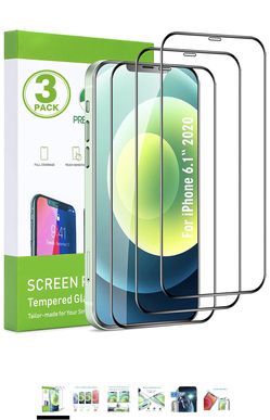 FILUV Compatible with iPhone 12 Screen Protector, iPhone 12 Pro Screen Protector, Full Coverage Premium Clarity For iPhone 12/12 Pro Tempered Glass S