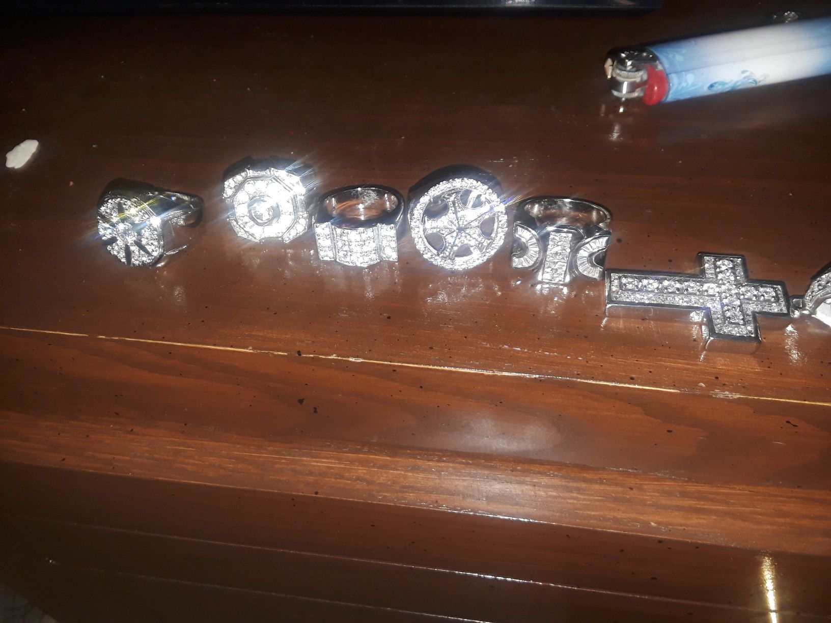 Mens sterling silver so icey rings
