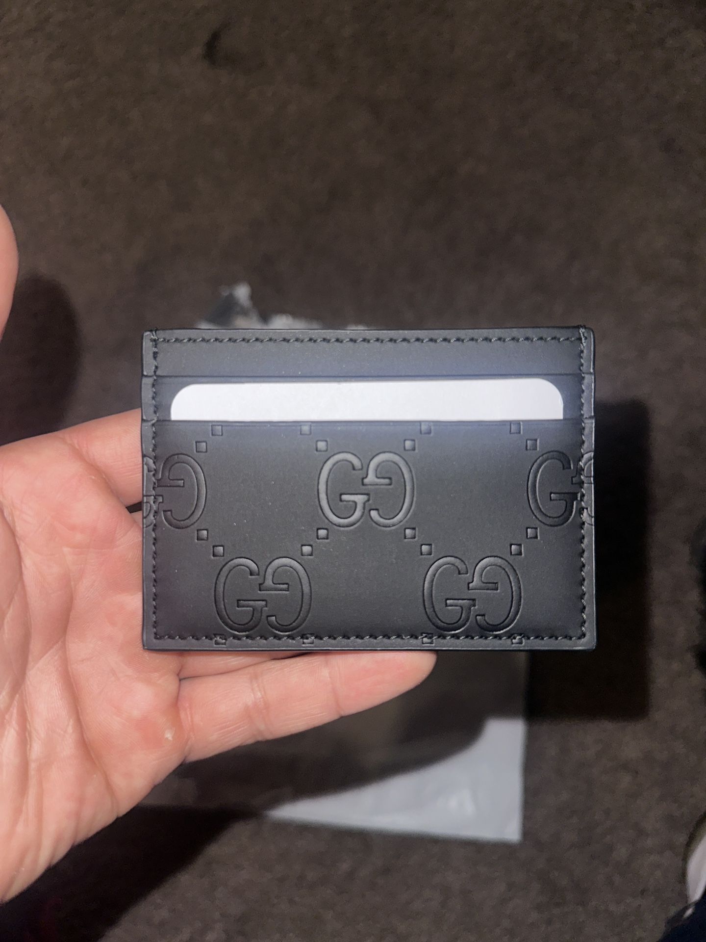 GUCCI rubber effect card holder