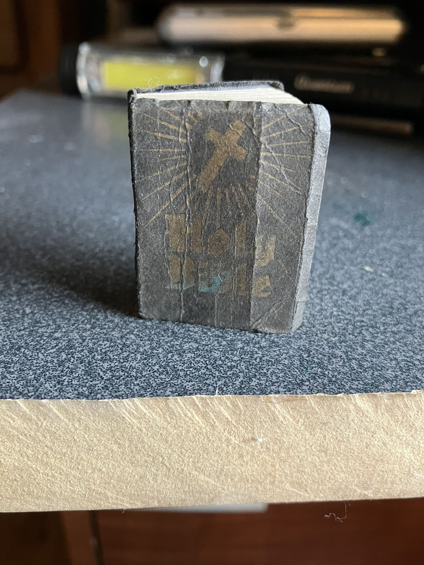Miniature Mini Small Bible Book Soft Cover Antique Vintage