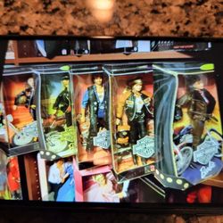 Barbie dolls, the whole Harley Davison series.Perfect in bob's never been out plus I have the motorcycle and separate set of the harley davis  