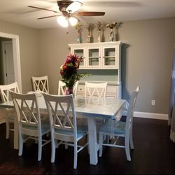 Custom Distressed Hardwood Heirloom Dining Set