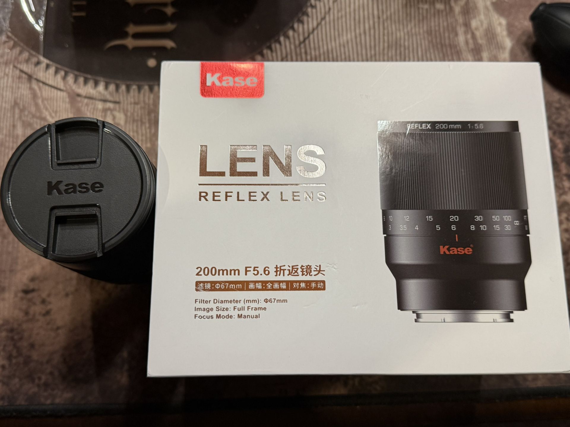 Kase 200mm f/5.6 MC Reflex Mirror Lens for Sony FE mirrorless camera lens