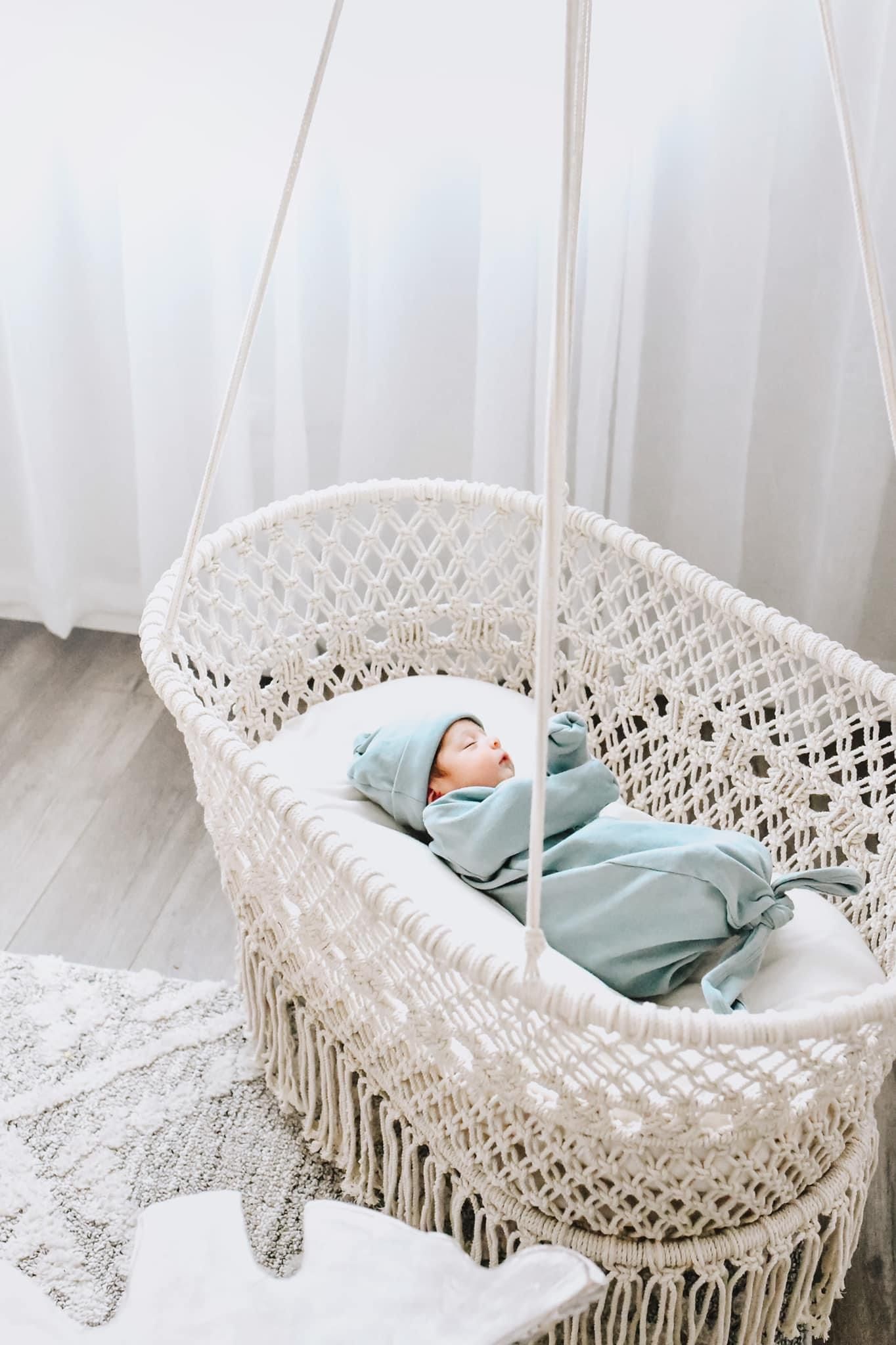 Baby Crochet Bassinet Swing Nursery 