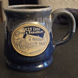 Deneen Pottery "1825 Inn" B&B Glazed Mug, Handmade In USA